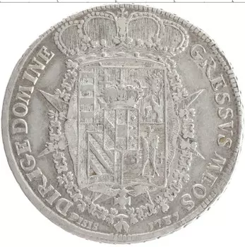 Монета франческоне Тосканы 1787 года Серебро Леопольд I
