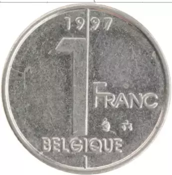 Монета франк Бельгии 1997 года Медно-никель Альберт II