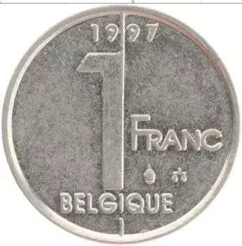 Монета франк Бельгии 1997 года Медно-никель Альберт II