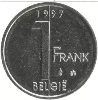 Монета франк Бельгии 1997 года Медно-никель Альберт II