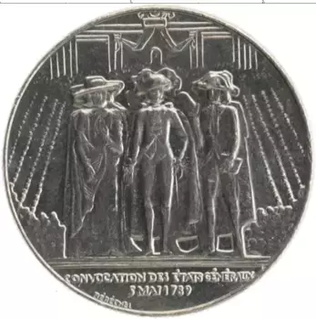 Монета франк Франции 1989 года Медно-никель 200 лет устранения Генеральных штатов