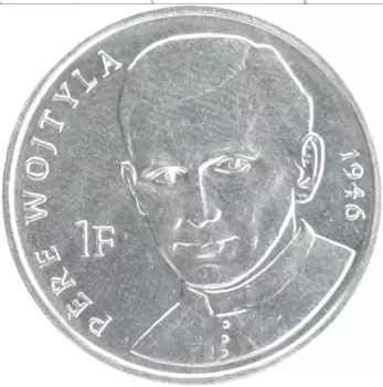 Монета франк Конго 2004 года Медно-никель Иоанн Павел II