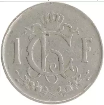 Монета франк Люксембурга 1959 года Медно-никель