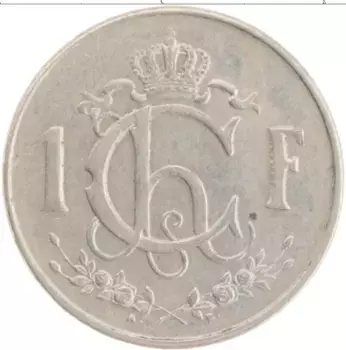 Монета франк Люксембурга 1960 года Медно-никель