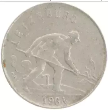 Монета франк Люксембурга 1964 года Медно-никель