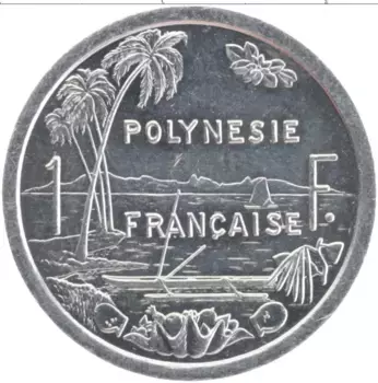 Монета франк Полинезии 2009 года Алюминий