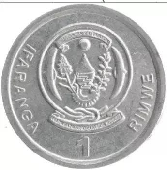 Монета франк Руанды 2003 года Алюминий