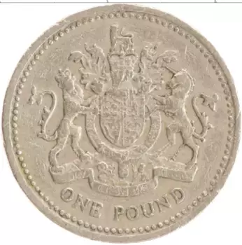 Монета фунт Англии 1983 года Латунь Елизавета II