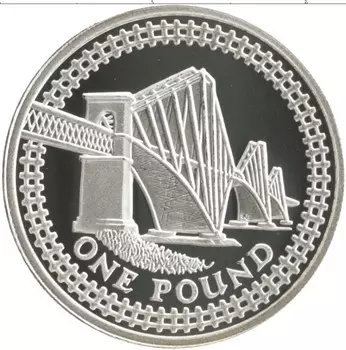 Монета фунт Англии 2004 года Серебро Пьедфорт