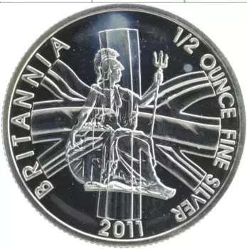 Монета фунт Англии 2011 года Серебро Британия