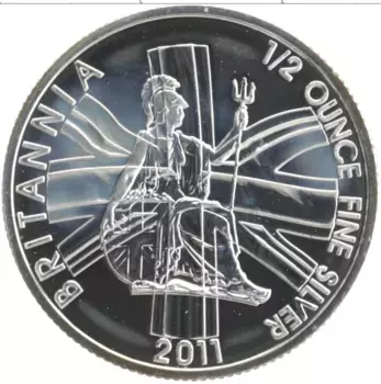 Монета фунт Англии 2011 года Серебро Британия