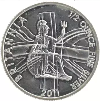 Монета фунт Англии 2011 года Серебро Британия