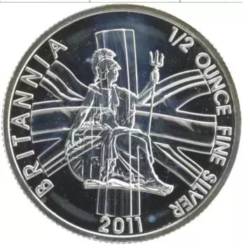Монета фунт Англии 2011 года Серебро Британия