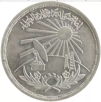Монета фунт Египта 1981 года Серебро День науки