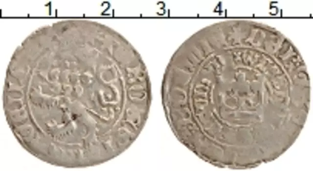 Монета грош Чехии Серебро Пражский грош