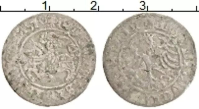 Монета грош Литвы 1570 года Серебро Сигизмунд II Август