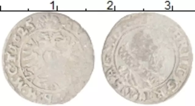 Монета грош Польши 1625 года Серебро Сигизмунд III