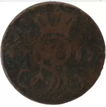 Монета грош Польши 1787 года Медь Станислав Август
