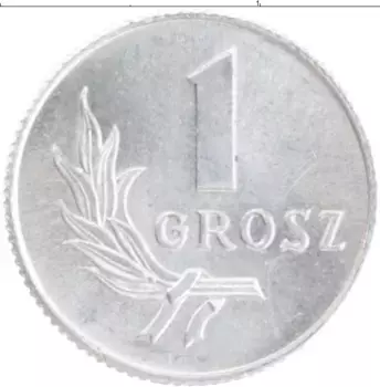 Монета грош Польши 1949 года Алюминий