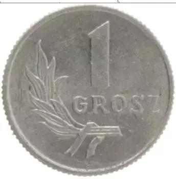 Монета грош Польши 1949 года Алюминий