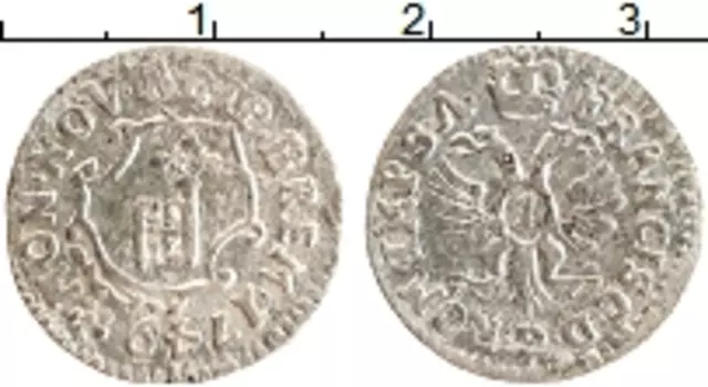 Монета гротен Бремена 1749 года Серебро Франциск