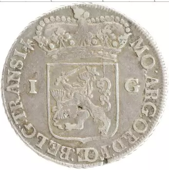 Монета гульден Нидерланд 1763 года Серебро Голландия