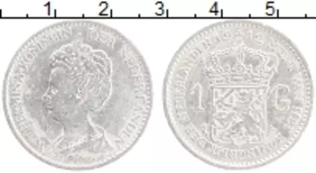 Монета гульден Нидерланд 1912 года Серебро Вильгельмина