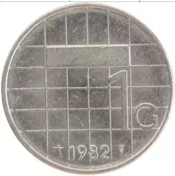 Монета гульден Нидерланд 1982 года Медно-никель