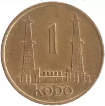 Монета кобо Нигерии 1974 года Бронза