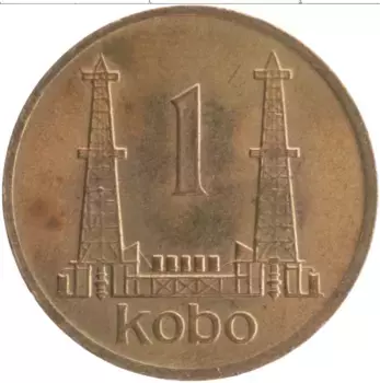 Монета кобо Нигерии 1974 года Бронза