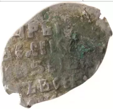 Монета копейка Ивана Грозного Серебро