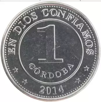 Монета кордоба Никарагуа 2014 года Медно-никель