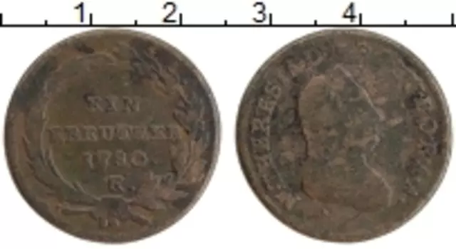 Монета крейцер Австрии 1780 года Медь К