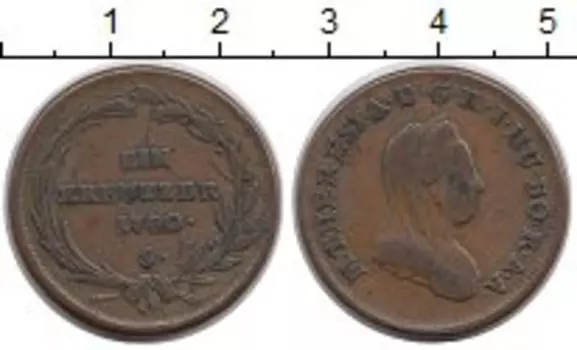 Монета крейцер Австрии 1780 года Медь Мария Терезия