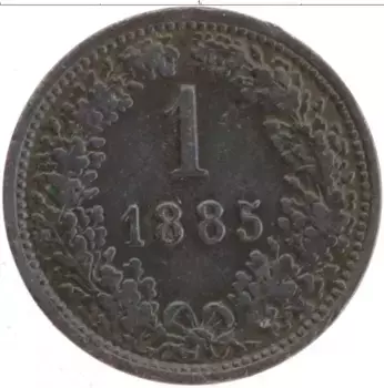 Монета крейцер Австрии 1885 года Медь