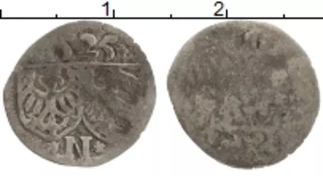Монета крейцер Нюрнберга 1525 года Серебро