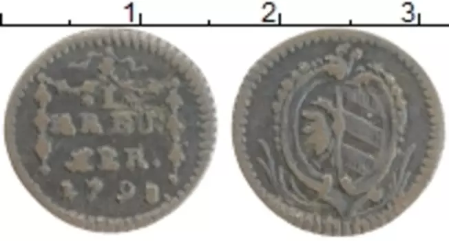 Монета крейцер Нюрнберга 1798 года Серебро