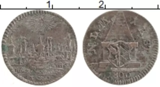 Монета крейцер Нюрнберга 1806 года Серебро