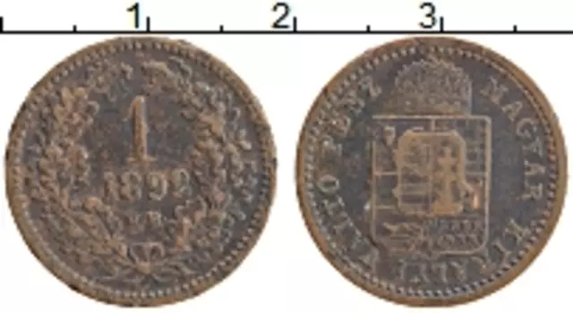 Монета крейцер Венгрии 1892 года Медь Редкий год