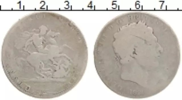 Монета крона Англии 1820 года Серебро Георг III