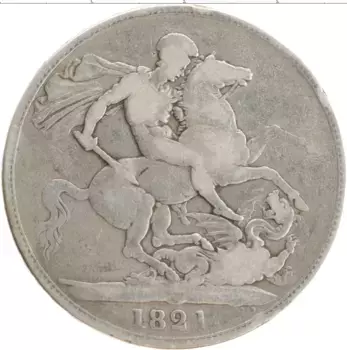 Монета крона Англии 1821 года Серебро Георг IV
