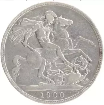 Монета крона Англии 1900 года Серебро Виктория