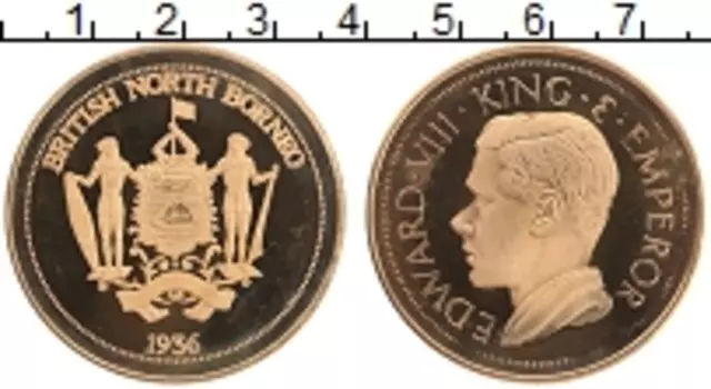 Монета крона Борнео 1936 года Бронза UNUSUAL