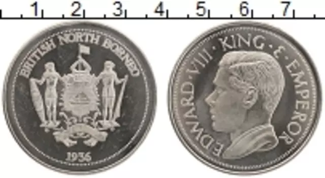 Монета крона Борнео 1936 года Медно-никель UNUSUAL