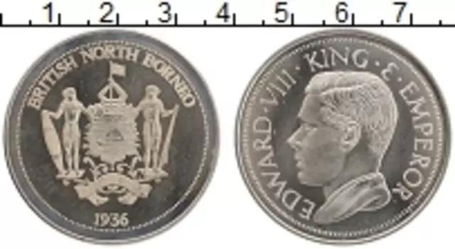 Монета крона Борнео 1936 года Медно-никель UNUSUAL