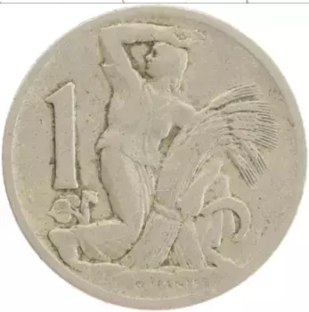 Монета крона Чехословакии 1930 года Медно-никель