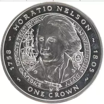 Монета крона Фолклендских островов 2006 года Медно-никель Елизавета II