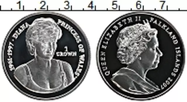 Монета крона Фолклендских островов 2007 года Серебро Елизавета II