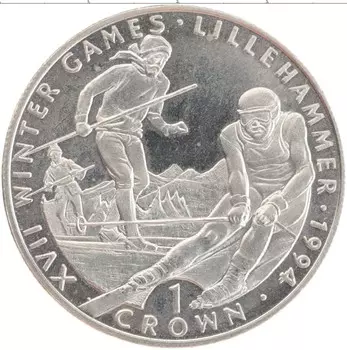 Монета крона Гибралтара 1993 года Медно-никель Елизавета II