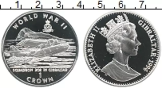 Монета крона Гибралтара 1994 года Серебро Елизавета II